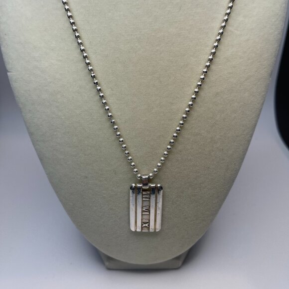 Tiffany & Co Vintage Sterling Silver Atlas on Ball Chain Necklace - Preowned - Picture 1 of 5